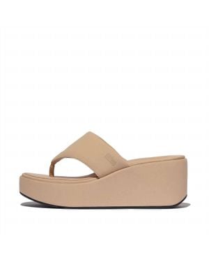 Fitflop Platforms Wedge Toe-Post Sandals - Natural