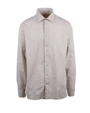 Borriello Cotton Linen Shirt - Gray