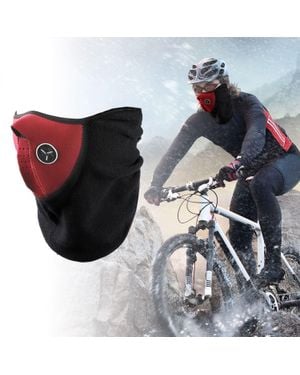 REXXYWEAR Half Face Mask Breathable Windproof Dustproof Neck Warmer For Bike Motorcycle Racing - Red