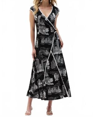 Joseph Ribkoff Maxi Wrap Dress - Black