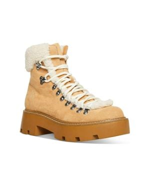 Steve Madden Cyclonee Winter Boots Tan Leather Jobb059 - Metallic