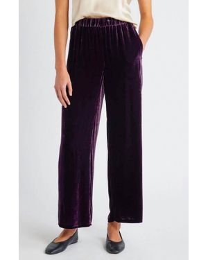 Eileen Fisher Velvet Wide Ankle Pants - Blue