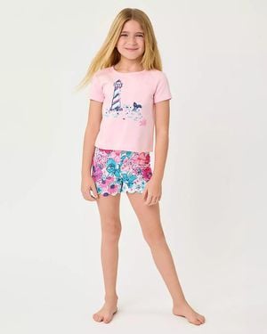 Lilly Pulitzer 5" Girls Mini Leva Short - White