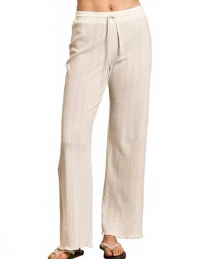 PERFECTWHITETEE Mary Pointelle Sleep Pant - Natural