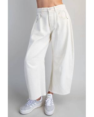 Eesome Barrel Leg Pants - Gray