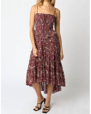 Olivaceous Rey Midi Dress - Red