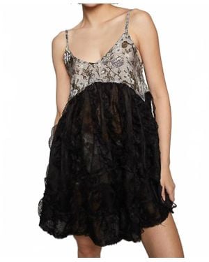 Pol Jane Ruffle Lace Dress - Black