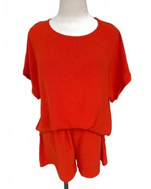 Pixi + Ivy Judith Top And Short Set - Red