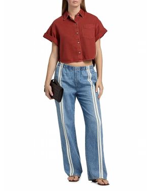 Rag & Bone Denim Crop Top - Blue