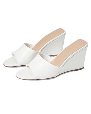 FARYL by Farylrobin Skye Sandals Slip-On Wedge Heel Jobb426 - White