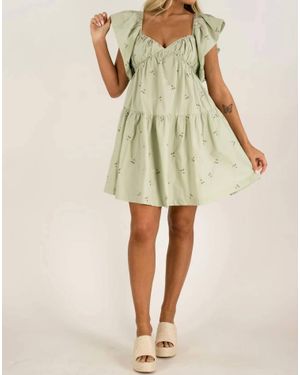 En Saison Poplin Sweetheart Dress - Natural