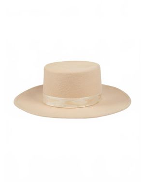 Scotch & Soda Fedora Wool Hat - Natural