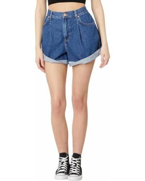 Free People Danni High Waist Shorts - Blue