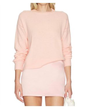 Bobi Crewneck Boxy Sweater - Pink