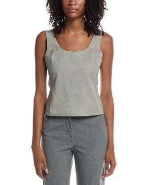 REMAIN STUDIO Square Neck Tailored Top - Gray