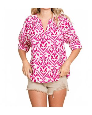 Jodifil Half Raglan Sleeve Top - Pink