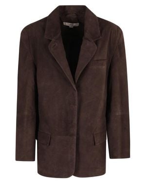 Remain Oversized Suede Blazer - Brown