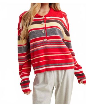 Wishlist Collared Stripe Sweater