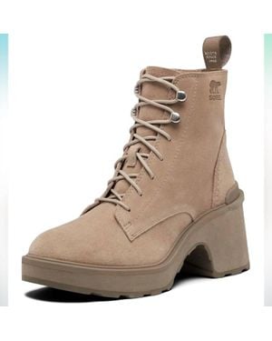 Sorel Hi-Line Heel Lace Boots - Brown