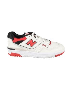 New Balance 550 And Leather Sneakers - Red