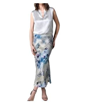 Go> By Go Silk Long For It Skirt - Blue