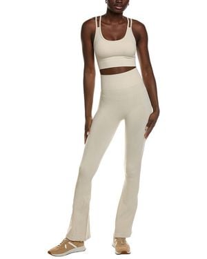 Marion 2Pc Snatch Me Up Flared Sports Bra & Legging Set - Natural