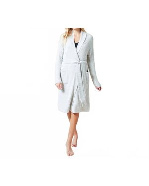 Softies Marshmallow Ribbed Wrap Robe - Black