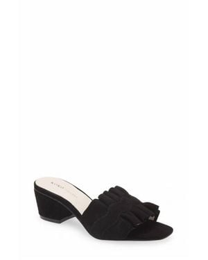 KOKO + PALENKI Camila Ruffle Slide Sandal - Black