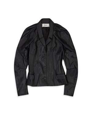 Hussein Chalayan Faux Leather Fetish Jacket - Black