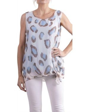 Gigi Moda Isola Silk Tank Top - White
