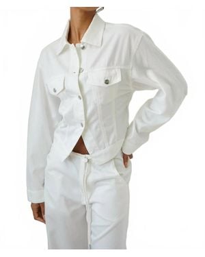 LNA Edie Denim Jacket - Gray