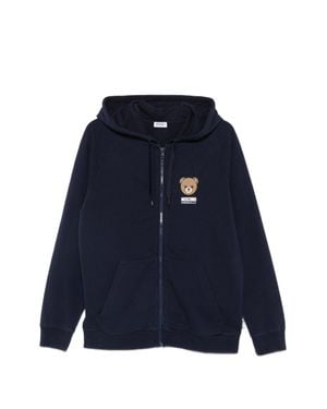Moschino Silk And Nylon Blend Crew Neck Sweatshirt - Blue