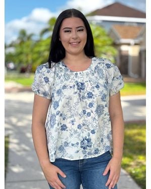 Gigio Getaway To Alsace Blouse - Blue
