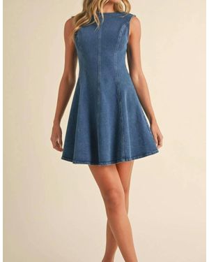 Klesis Emma Nicole Bow Mini Dress - Blue