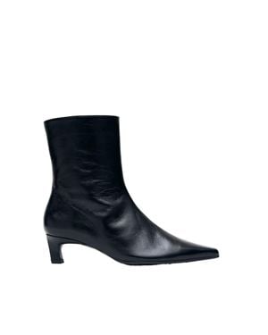Alohas Ambar Rift Pointed Toe Low Heel Leather Boots - Blue