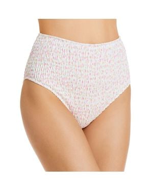 Charlie Holiday Newport Floral Smocked Swim Bottom Separates - White