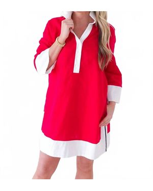 Caryn Lawn Carrie Dress - Red