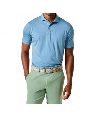 Johnnie-o Lyndonn Striped Jersey Performance Polo - Blue