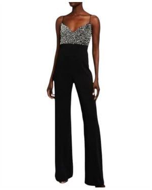 Jay Godfrey Finley Beaded Jumpsuit - Black