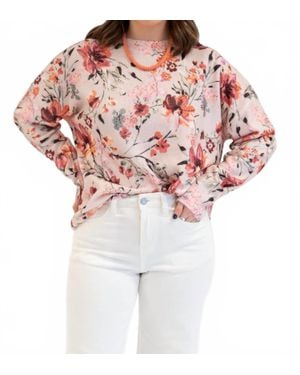 Fate Anna Floral Sweater - Red