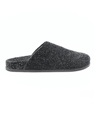 INTENTIONALLY ______ Agatha Brushed Suede Slip On Mules - Black