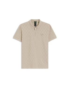 BOSS Porsche X Polo Shirt With Pasha Pattern - Natural