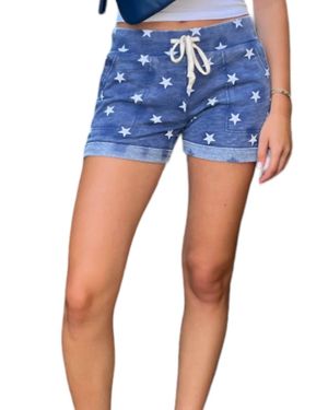 Alternative Apparel Printed Lounge Shorts - Blue