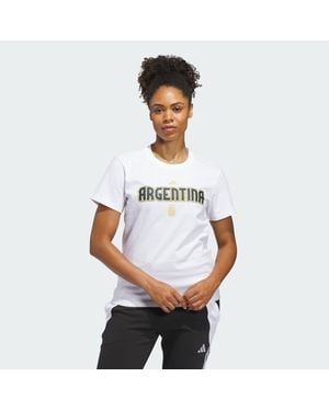 adidas World Cup 26 Argentina Home Graphic Tee - White