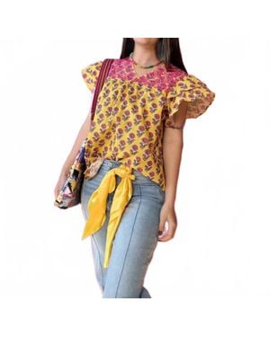 Layerz Clothing Alura Embroidered Top - Orange