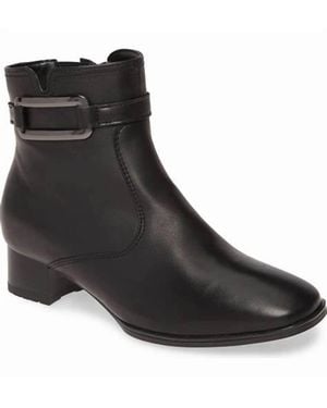 Ara Georgia Graz Leather Ankle Boot - Black