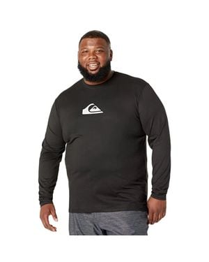 Quiksilver Rash Guard Solid Streak Long Sleeve Swimwear Frog641 - Black