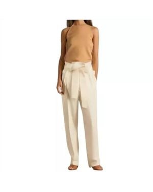 Ba&sh Tied Waist Pleated Front Tiago Pants - Natural
