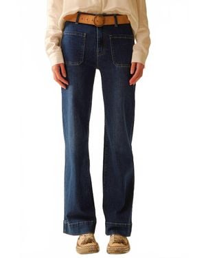 Q2 Wide Leg Jeans - Blue