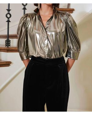 Bishop + Young Cate Ruched Sleeve Top - Multicolor